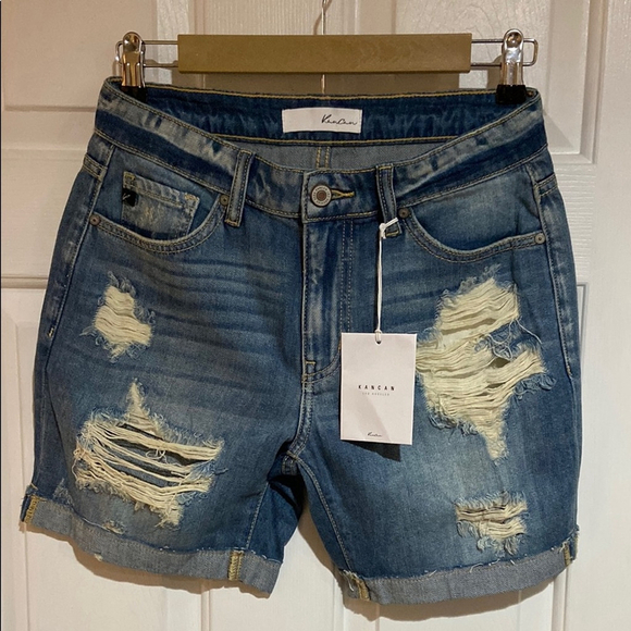 KanCan Pants - KanCan Blue Distressed Jean Shorts NWT